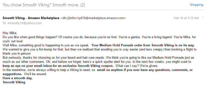 Smooth Viking Email 1 - Entertain
