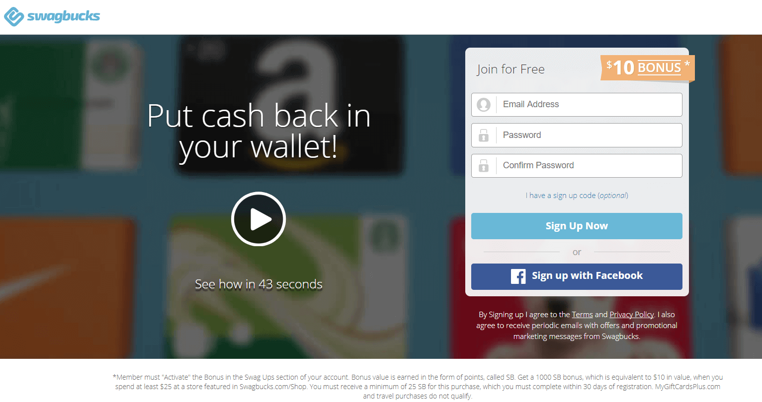 Swagbucks Paid Survey Site Example