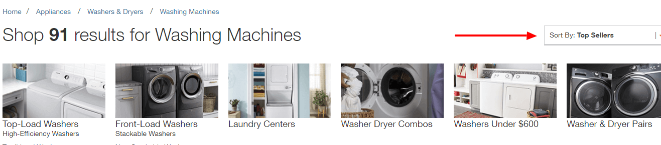 Home Depot Washing Machines - Sort By Best Seller