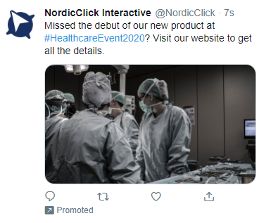 Post-Event Twitter Ad Example
