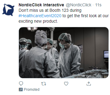 Pre-Event Twitter Ad Example